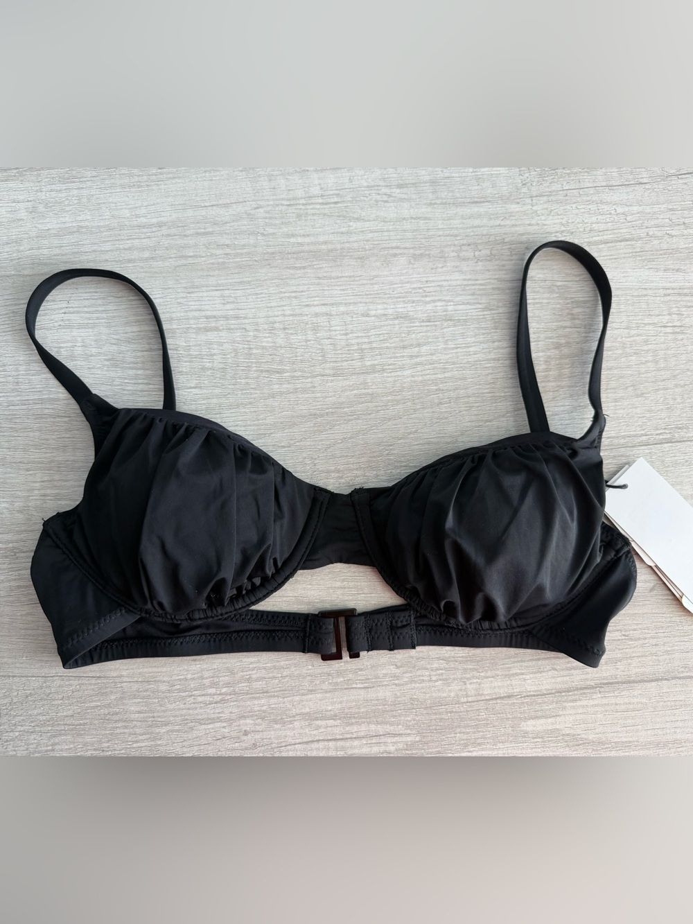 Sanctuary Women's Black Glistening In The Sun Underwire Bikini Top Size Medium